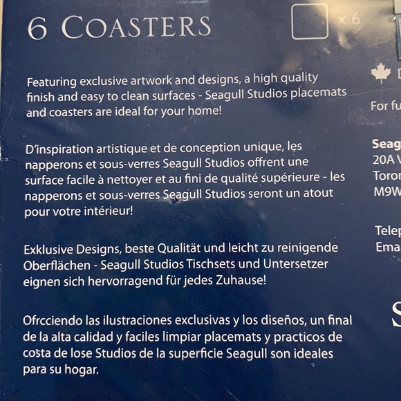 SALE!! Seagull studios coasters NWT - Picture 2 of 3